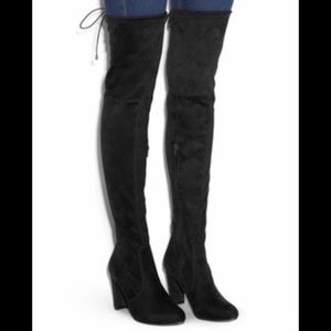 Black, heeled, over-the-knee boots!